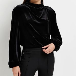 River Island Velvet Blouse